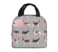 WURTON Beagle Patterns Print Lunch Bag Leakproof, Therma,Cooler Tote Portable Thickened Insulation Lunch Bag