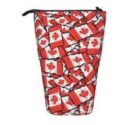 WURTON Canadian Flag Print Pencil Telescopic Case Stationery Storage Bag, Pencil Case Adults,Storage Box