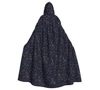 Wurton Constellation Star Clusters Galaxies Carnival Hooded Cape For Adults, Witch And Vampire Cosplay Costume Cloak,Suitable For Carnival Parties
