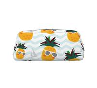WURTON Cute pineapple Print Large Pencil Pouches Stylish Spacious Pencil Case Bag for Zippered Pencil Bags