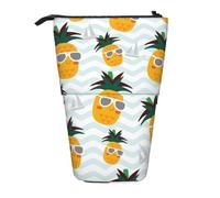 WURTON Cute pineapple Print Pencil Telescopic Case Versatile Storage Bag,Office, and Adult Storage Box Gifts
