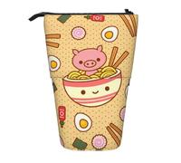 WURTON Delicious Sweet Ramen Print Pencil Telescopic Case Stationery Storage Bag, Pencil Case Adults,Storage Box