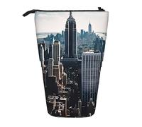 WURTON Empire State Building Print Pencil Telescopic Case Versatile Storage Bag,Office, and Adult Storage Box Gifts