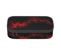 WURTON Explosion Burst Red Black Print Pencil Case Supplies,Multipurpose,Cosmetic Storage Bag Pencil Case Organizer