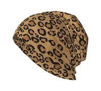 WURTON Fashion Streetwear Outdoor Wild Leopard Animal Print Beanies Hat Adult Stretch Skull Cap Warm Casual Knit Hat, Wild Leopard Animal, One size