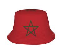 WURTON Flag of Slovakia Print Bucket Hat Sun Hat Summer Vacation Travel Fisherman Hat Travel Hiking Beach Caps, Flag of Morocco, One size