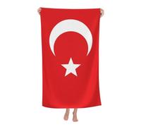 WURTON Flag of Turkey Print Beach Towel Towel,Sandproof Pool Towelsb Vacation Soft Lightweight Quick Dry Towel