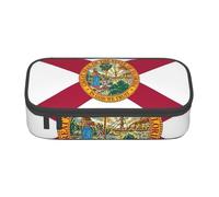 WURTON Florida State Flag Print Pencil Case,Big Capacity Pencil Pouch Pencil Bag Adults multifunctional storage box