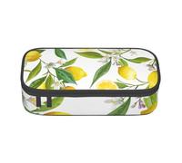 WURTON Fresh Tropical Lemons Print Pencil Case,Big Capacity Pencil Pouch Pencil Bag Adults multifunctional storage box