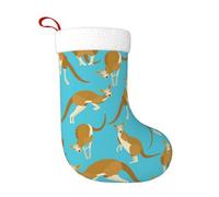 WURTON Funny Cartoon Kangaroo Zoo Christmas Stockings,1 Pack 18 Inch Stocking Bags for Party Decoration and Xmas Day