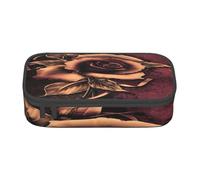 WURTON Gothic Rose Print Pencil Case Supplies,Multipurpose,Cosmetic Storage Bag Pencil Case Organizer