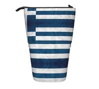 WURTON greek flag Print Pencil Telescopic Case Versatile Storage Bag,Office, and Adult Storage Box Gifts