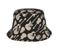WURTON Guitar Pattern Print Unisex Bucket Hat Lightweight Cute Polyester Bucket Hat for Travel, Fishing,Sun Hat, Guitar Pattern, One size