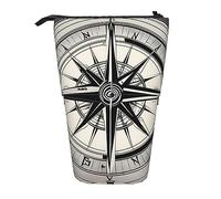 WURTON Law of the Compass Navigation 1 Print Pencil Case Telescopic Stationery Storage Bag for Supplies, Office Makeup Storage