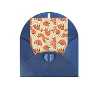 WURTON Many Foxes Print Blank Note Card Assortment Greeting Cards For 4x6 Inch For Birthdays, Weddings