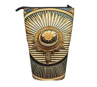 WURTON Sun Old Egyptian Timeless Grace Print Pencil Telescopic Case Versatile Storage Bag,Office, and Adult Storage Box Gifts