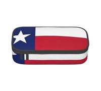 WURTON Texas State Flag Print Pencil Case,Big Capacity Pencil Pouch Pencil Bag Adults multifunctional storage box