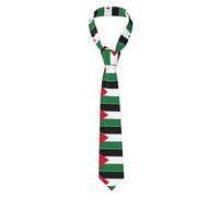 WURTON Vietnamese Flag Print Men'S Novelty Necktie Ties With Unique Wedding, Business,Party Gifts Every Outfit, Palestine Flag, One size
