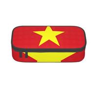 WURTON Vietnamese flag Print Pencil Case,Big Capacity Pencil Pouch Pencil Bag Adults multifunctional storage box