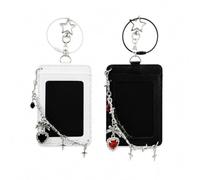 Wusejosapi 2 Photocard Holders, Photocard Holder with Keychain Chain | Card Sleeve, K-pop Photocard Holder & Keychain for Trading Card Storage, Bag and Backpack Charm