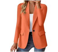 WUSENTOF Women's Suit Jackets & Blazers Elegant Notch Lapel Open Front Cardigan Jackets Ladies Business Work Office Blazer Jacket Formal Casual Blazer Shawl Neck Tops Coat Size 8-16