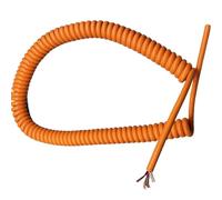 WUSHADEHANS Retractable Coiled Coil Cord, 3 Core 17AWG Spring Power Cord LED Telescopic Cord Oil Oxygen-Free Copper Electrical Equipment Cable Spiral Extension(Stretch 8 Meter)