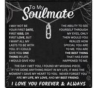 WUSHAOHE To My Soulmate Forever Linked Together Necklace Gift Box with Card,Valentine's Day Gift Birthday Gifts Christmas Gifts