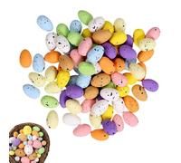 Wusideday 100pcs Easter Egg Decor, Easter Decorations Eggs, Speckled Foam Eggs, Easter Multi-Color Foam Egg, Easter Colorful Decor, Easter Eggs Speckled Eggs