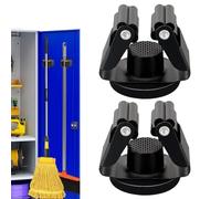 Wusideday 2 Pieces Magnetic Mop Broom Holder, Hanging Mop And Broom Holder, Mop Hanger Wall Mount, Broom Hanger Wall Mount Organizer, Heavy Duty No Drilling Utility Rack