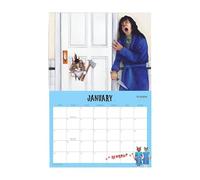 Wusideday 2025 Cat Wall Calendar | Scaredy Cat Calendar | Scaredy Cat Wall Planner | Wall Planner Monthly Calendar | Hangable Flipping Wall Calendar