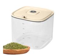 Wusideday Airtight Rice Container With Scale, Rice Cereal Flour Holder With Lid, Airtight Dry Food Storage Container, Clear Pantry Container For Flour, Sugar, Rice