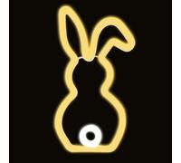 Wusideday Bunny Neon Lights, Easter Rabbit Neon Lights, Neon Bunny LED Light, Easter USB Powered Bunny Night Lights, Cartoon Spring Lamp Rabbit Signs for Teen, Kids