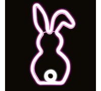 Wusideday Bunny Neon Lights, Easter Rabbit Neon Lights, Neon Bunny LED Light, Easter USB Powered Bunny Night Lights, Cartoon Spring Lamp Rabbit Signs for Teen, Kids