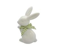 Wusideday Ceramic Bunny Figurine Rabbit Decor, White Ceramic Bunnies Easter Bunny Figurine, Easter Bunnys Rabbits Decor For Dining Table Centerpiece