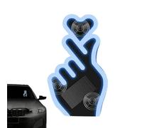 Wusideday LED Car Window Lights,Rechargeable Finger Heart Shape Neon Lighting - Car Window Light Sign with Suction Cup,for Bedroom Vehicle Party Truck Motorcycle