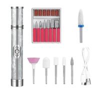 Wusideday Manicure Drill | Portable Nail Drill Set - USB Rechargeable Low Noise Manicure Accessories, Hand Fingernail Tools for Women Teens Girls