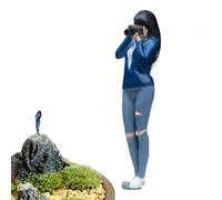Wusideday Photographer Figure Model, 1/64 Scale Simulation Miniature Display Toy, Simulation Toy Miniature Display Figurine, Collectible People Figure Scene Decor Doll
