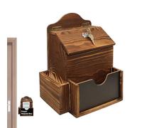 Wusideday Prayer Request Box - Donation Box - Wall Mounted Wooden Lockable Mailbox with 2 Slots for Office Church Farm Restaurant Classroom Wedding Message Collection