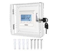 Wusideday Thermostat Guard with Lock, Thermostat Protective Cover with Key, Lock Box for Thermostats On Wall, Tamper Proof Thermostats Cover, Clear Wall Mounted Case for Restaurants Home