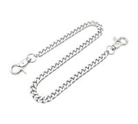 WUSJCOF 1 Silver Punk Trousers Chain, Hip-Hop Handbag Chain, Metal Heavy Wallet Chain, Gothic Wallet Chain, for Jeans Wallet, DIY Bag Making, Men Women Available