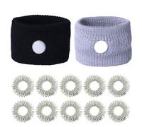 WUSJCOF 2 Anti Travel Sickness Acupuncture Bracelet with 10 Acupuncture Massage Rings to Relieve Symptoms such as Motion Sickness