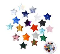 WUSJCOF 20 Pieces Crystal Gemstones in Star Shape Meditation Decoration Gift for Women (Stars)