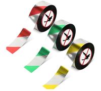 WUSJCOF 3 Rolls 50 m x 2.4 cm Reflective Bird Repellent Tape for Garden, Balcony, Yards and Plants, Effective Flutter Tape for Bird Repellent (Red, Green, Yellow)
