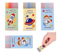 WUSJCOF 4 pieces children's funny erasers, space theme, party bags, children's birthday, cool school supplies, boys and girls
