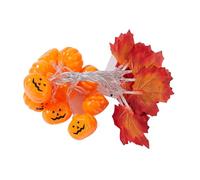 WUSJCOF Autumn Decoration LED Light Chain Autumn Maple Leaves Pumpkin Decor Luminaria for Halloween Thanksgiving Window Bedroom