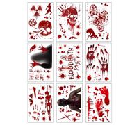 WUSJCOF Halloween Decorations - Blood Traces Stickers for Windows, Doors and Walls, Realistic for Theme Parties