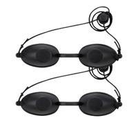 WUSJCOF Pack of 2 UV Solarium Safety Glasses, Special Safety Glasses for Red Light Lamp, Laser Safety Glasses, Sun Protection Glasses, UV Protection, Eye Protection, Solarium Sun Bench Glasses (Black)