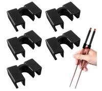 WUSJCOF Pack of 5 Chopsticks Helper, Chopsticks Use Trainer, Chopsticks Trainer Helper, Training Chopsticks Hinges Made of Plastic for Adults and Children for Learning and Training