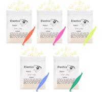 WUSJCOF Pack of 500 Teeth Elastic Bands + 5 Placers, Orthodontic Elastic for Braces, Dental Gaps, Crooked Teeth (Rabbit 3/16 Inches)