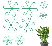 WUSJCOF Pack of 8 Reusable Plant Support Ring, Plant Support Shrub Holder, Plant Holder Plant Clips to Support Monstera Plants, Flower, Hydrangea, Roses, Tomatoes